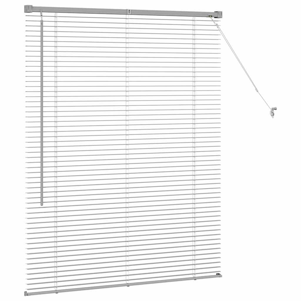 vidaXL Venetian Blinds Height Adjustable Silver 130 x 100 cm Aluminium
