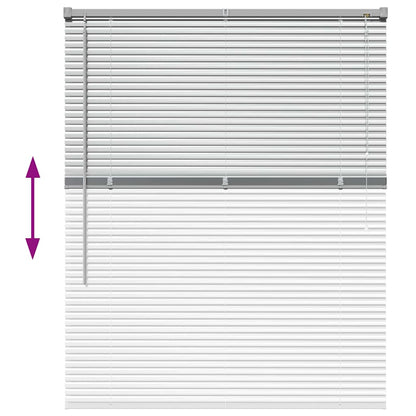vidaXL Venetian Blinds Height Adjustable Silver 130 x 100 cm Aluminium