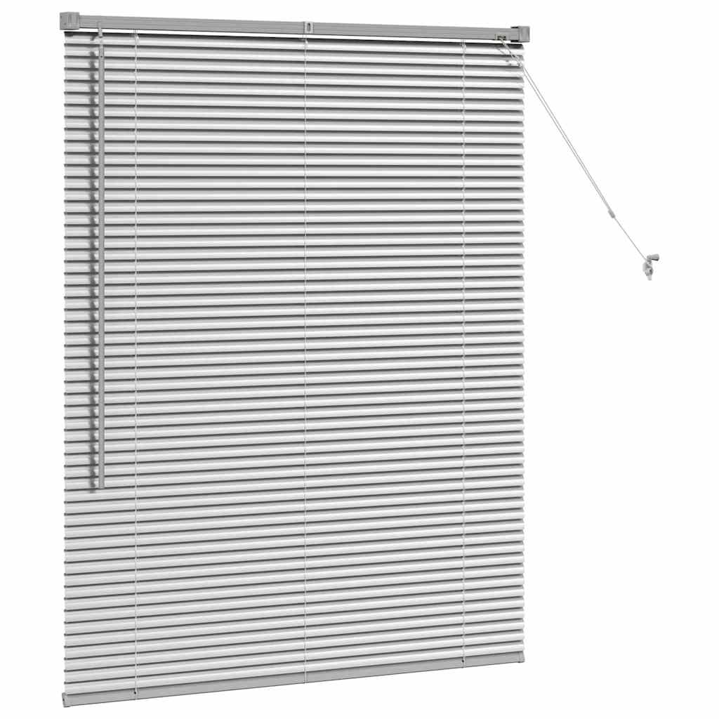 vidaXL Venetian Blinds Height Adjustable Silver 130 x 105 cm Aluminium