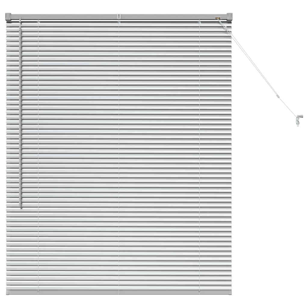 vidaXL Venetian Blinds Height Adjustable Silver 130 x 105 cm Aluminium