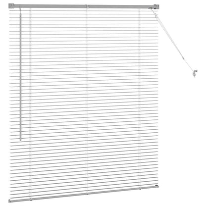 vidaXL Venetian Blinds Height Adjustable Silver 130 x 115 cm Aluminium