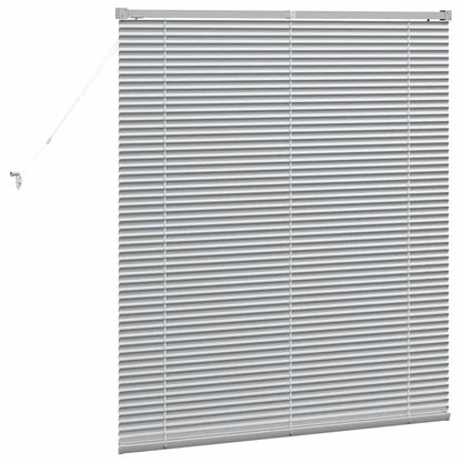 vidaXL Venetian Blinds Height Adjustable Silver 130 x 115 cm Aluminium