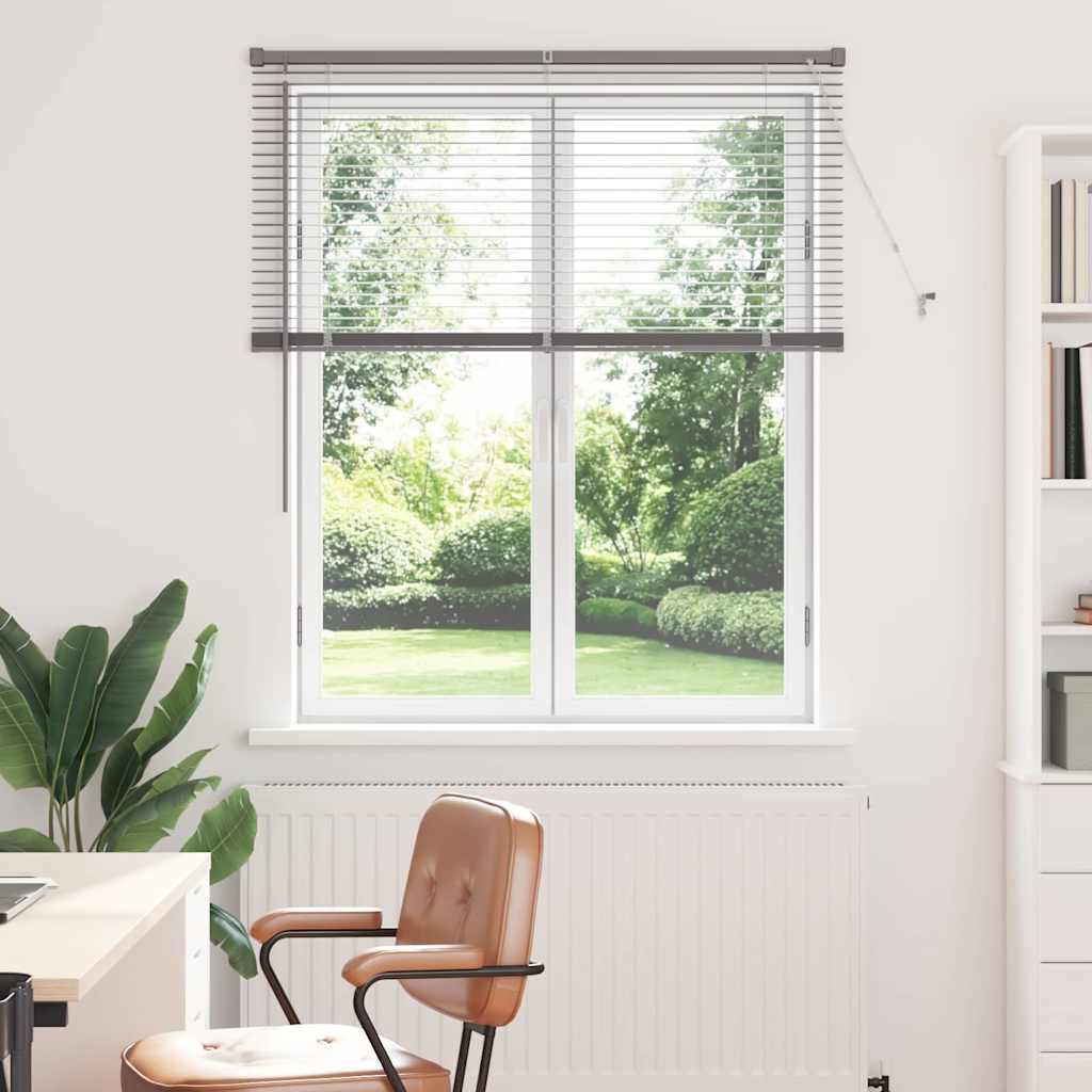 vidaXL Venetian Blinds Height Adjustable Silver 130 x 120 cm Aluminium