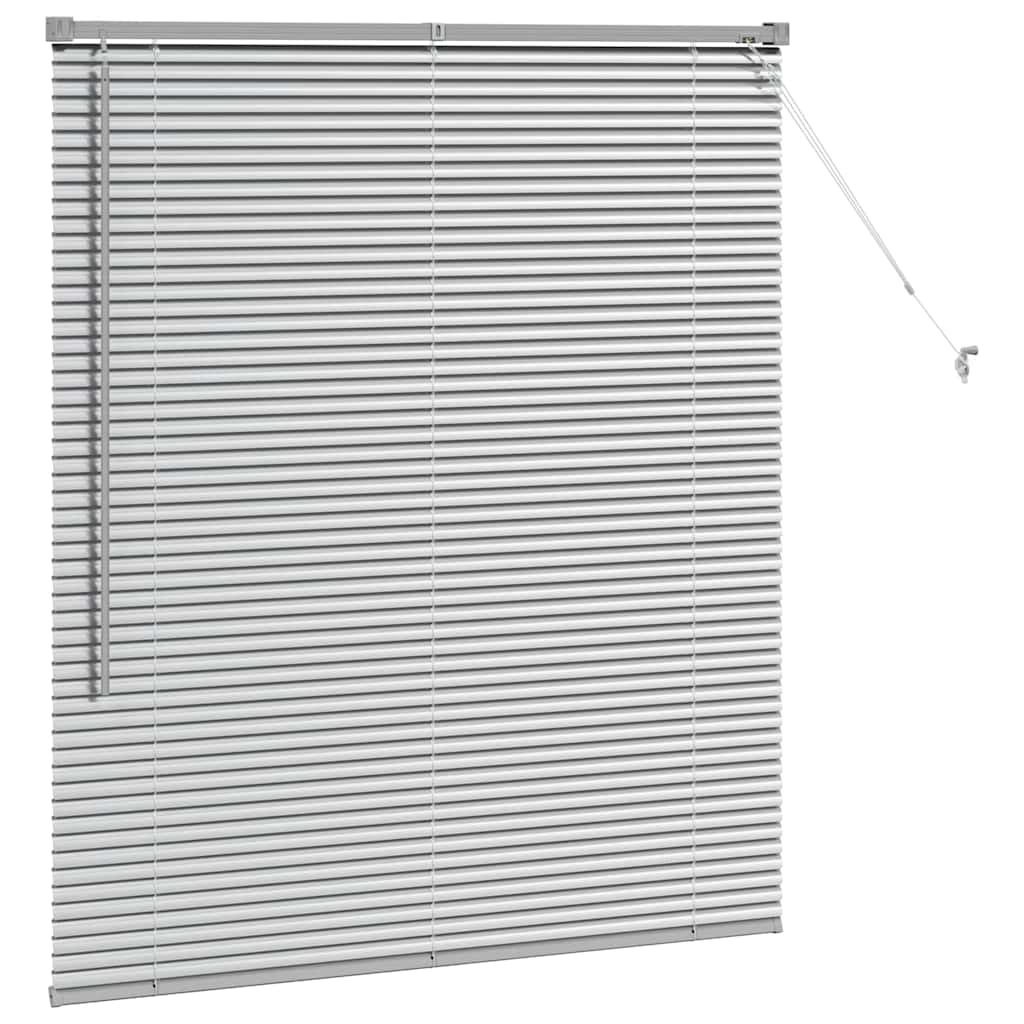 vidaXL Venetian Blinds Height Adjustable Silver 130 x 120 cm Aluminium