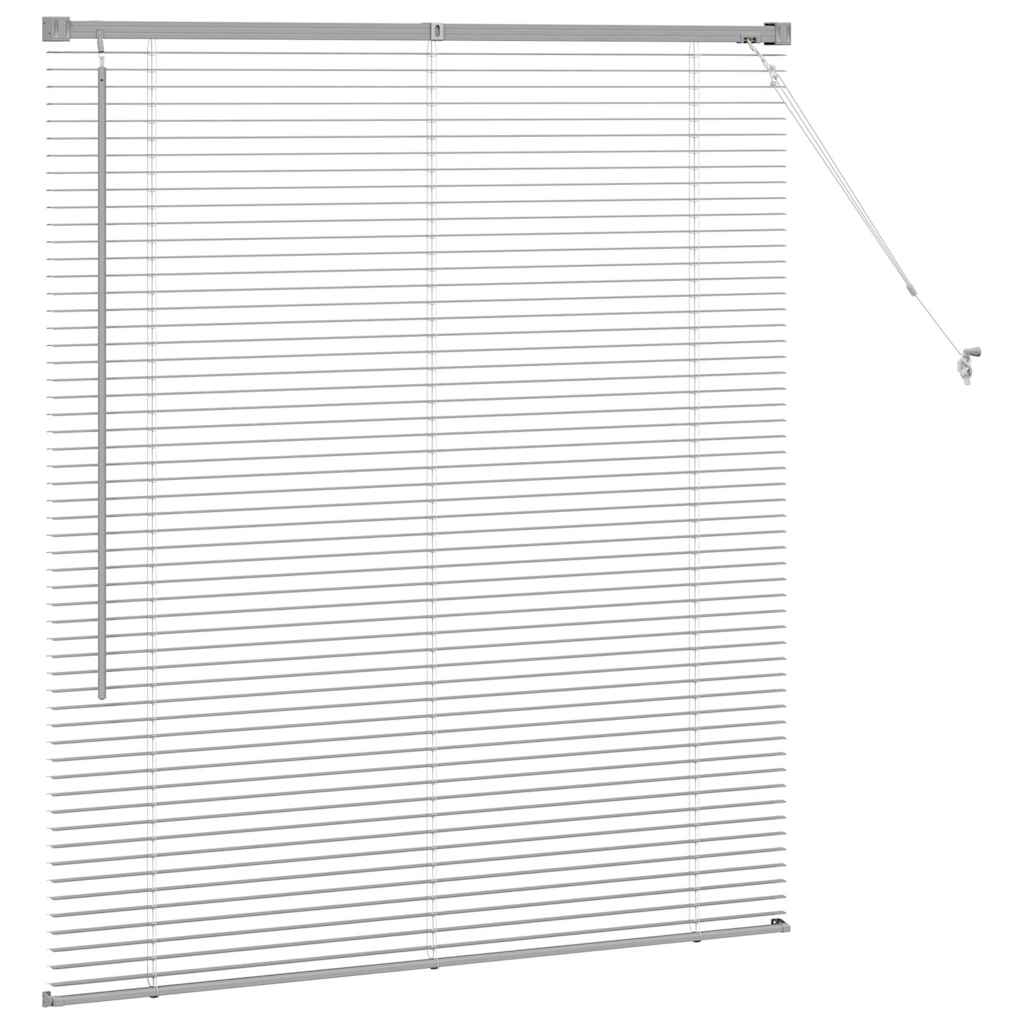 vidaXL Venetian Blinds Height Adjustable Silver 130 x 120 cm Aluminium