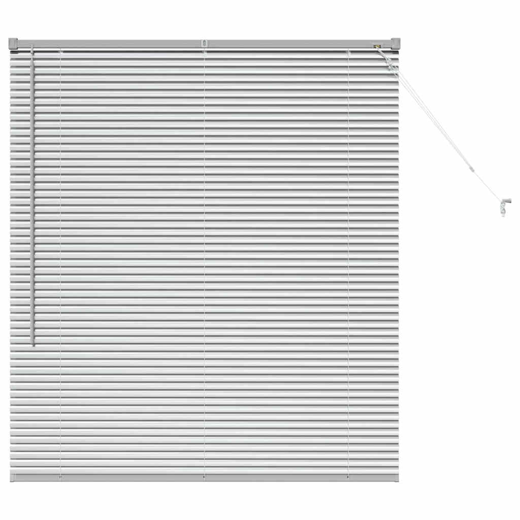 vidaXL Venetian Blinds Height Adjustable Silver 130 x 120 cm Aluminium
