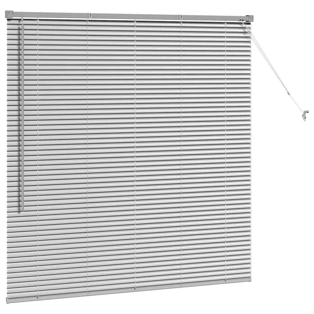 vidaXL Venetian Blinds Height Adjustable Silver 130 x 125 cm Aluminium