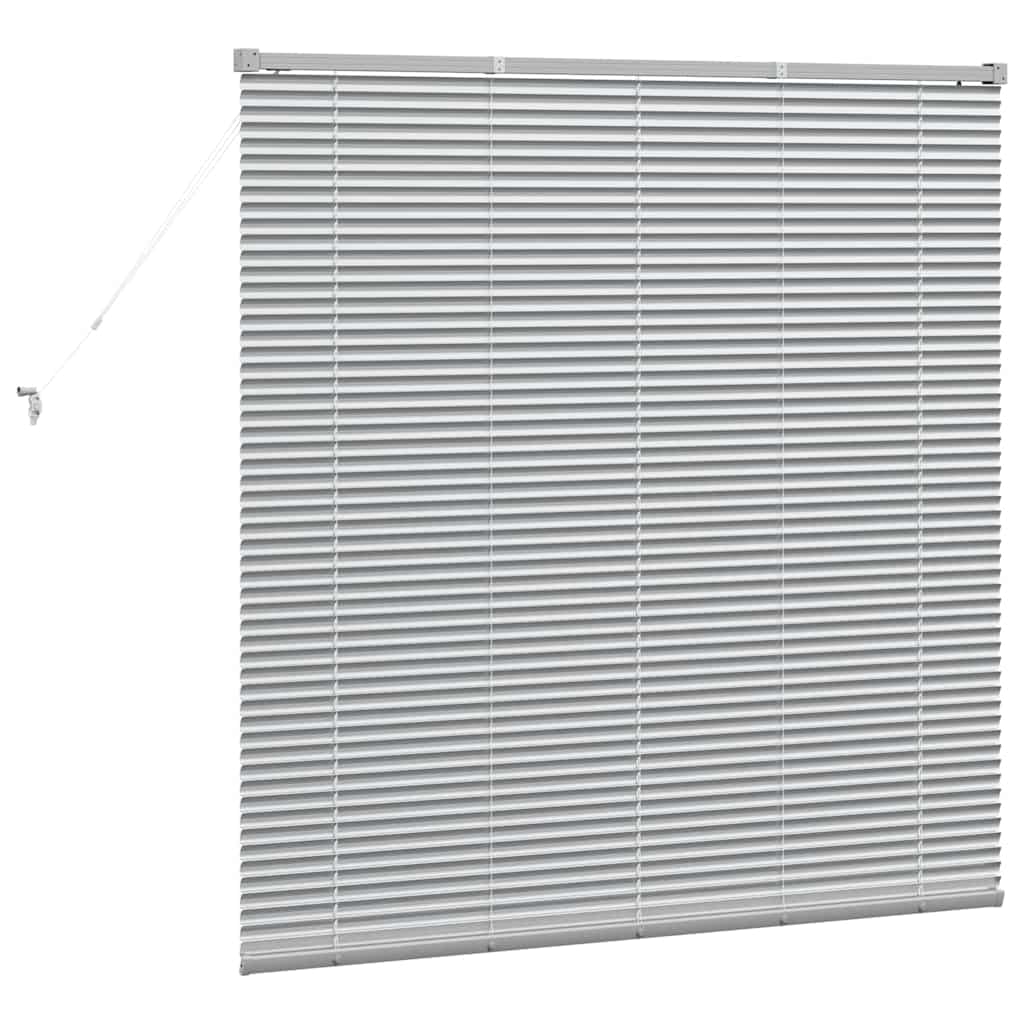 vidaXL Venetian Blinds Height Adjustable Silver 130 x 125 cm Aluminium