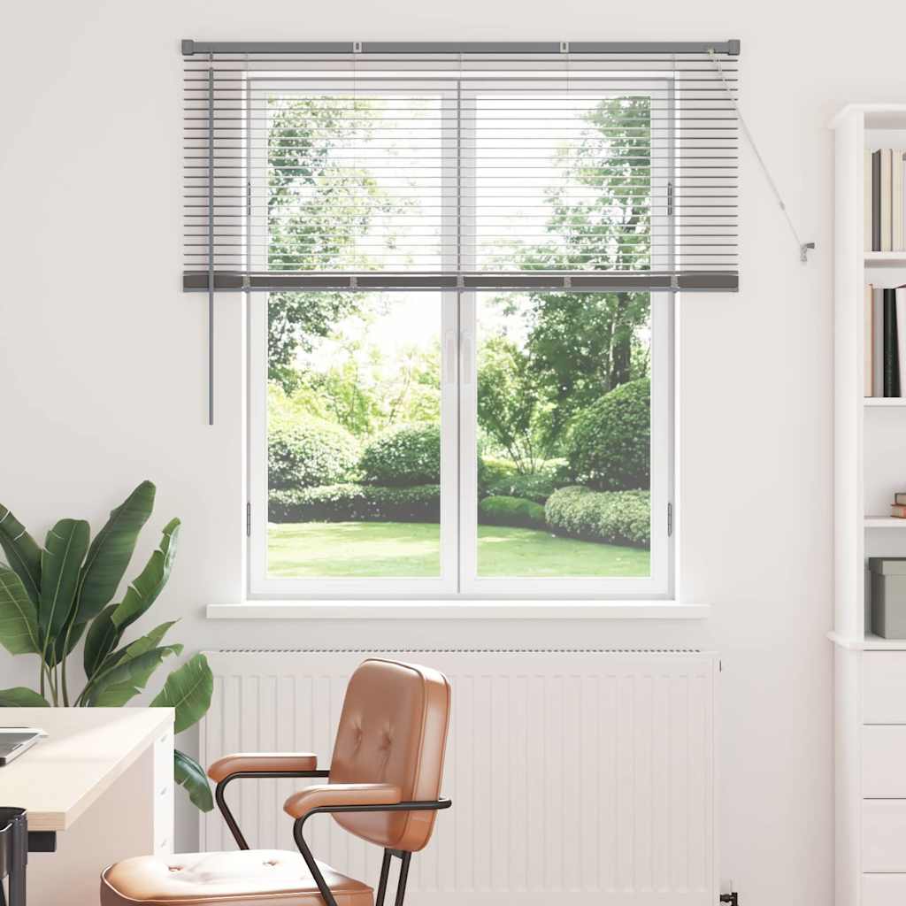 vidaXL Venetian Blinds Height Adjustable Silver 130 x 130 cm Aluminium