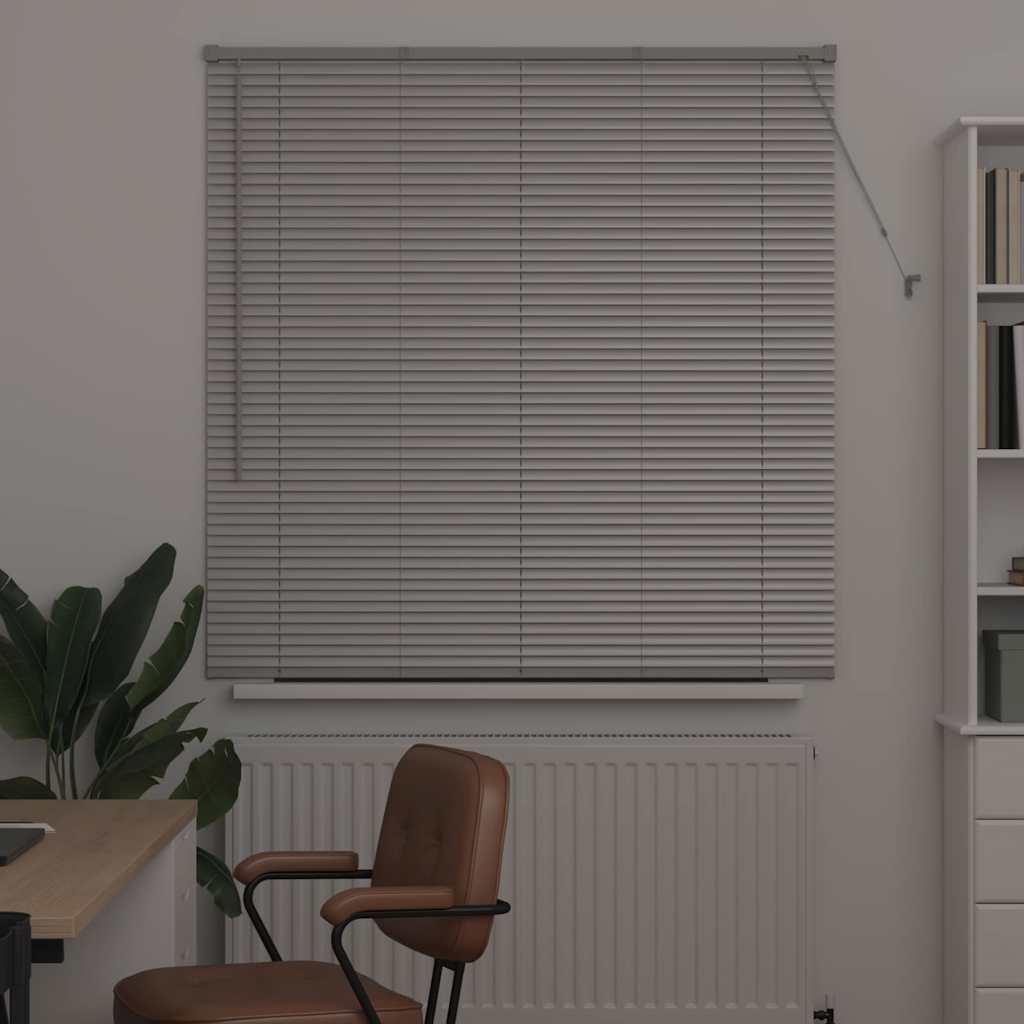 vidaXL Venetian Blinds Height Adjustable Silver 130 x 130 cm Aluminium