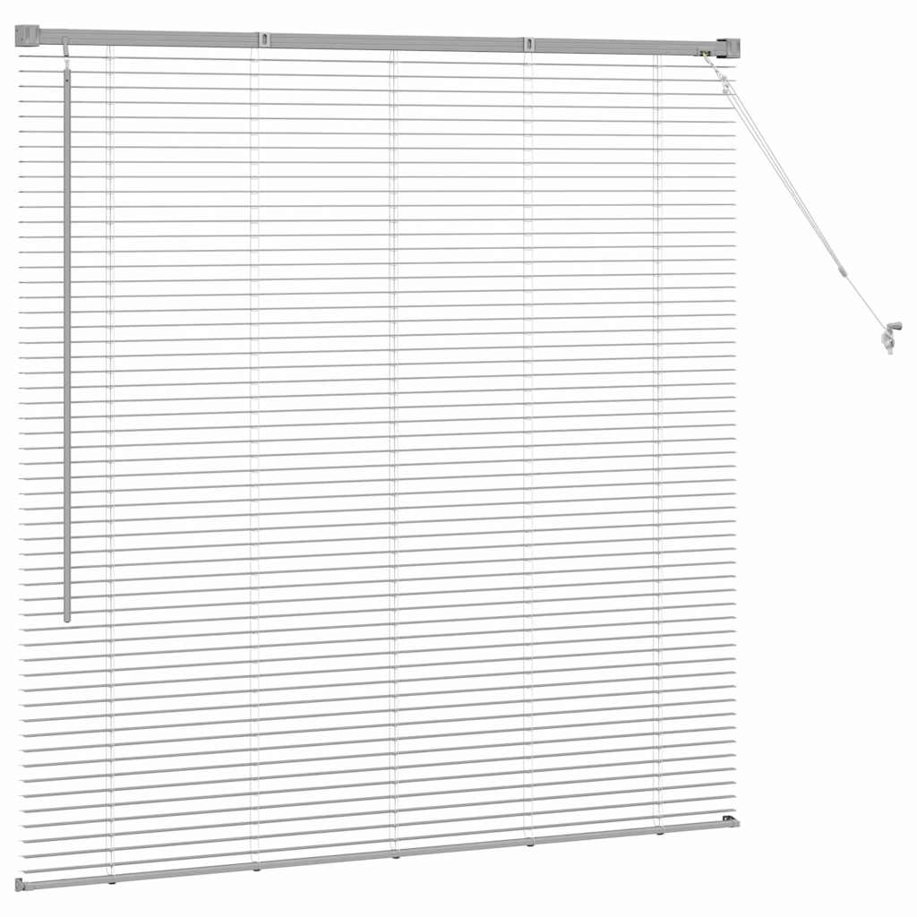 vidaXL Venetian Blinds Height Adjustable Silver 130 x 130 cm Aluminium