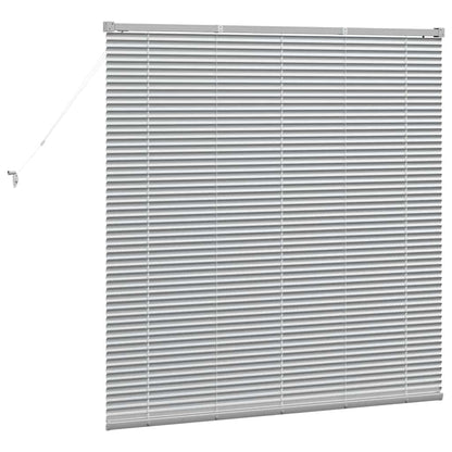 vidaXL Venetian Blinds Height Adjustable Silver 130 x 135 cm Aluminium