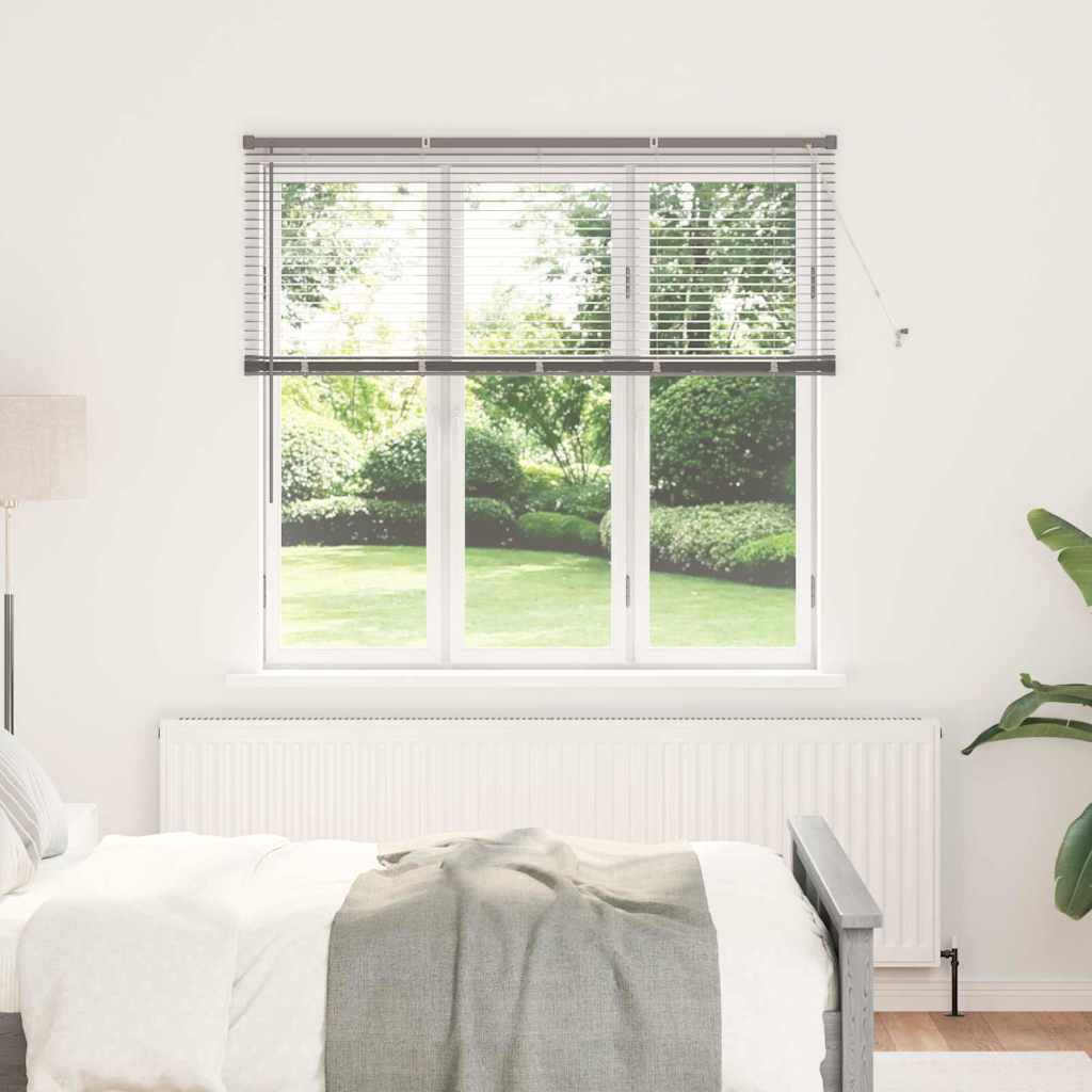 vidaXL Venetian Blinds Height Adjustable Silver 130 x 140 cm Aluminium