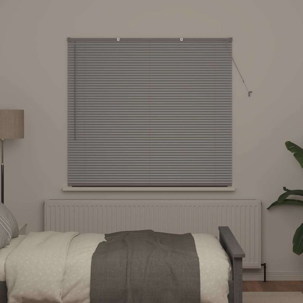vidaXL Venetian Blinds Height Adjustable Silver 130 x 140 cm Aluminium