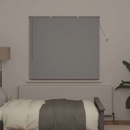 vidaXL Venetian Blinds Height Adjustable Silver 130 x 140 cm Aluminium