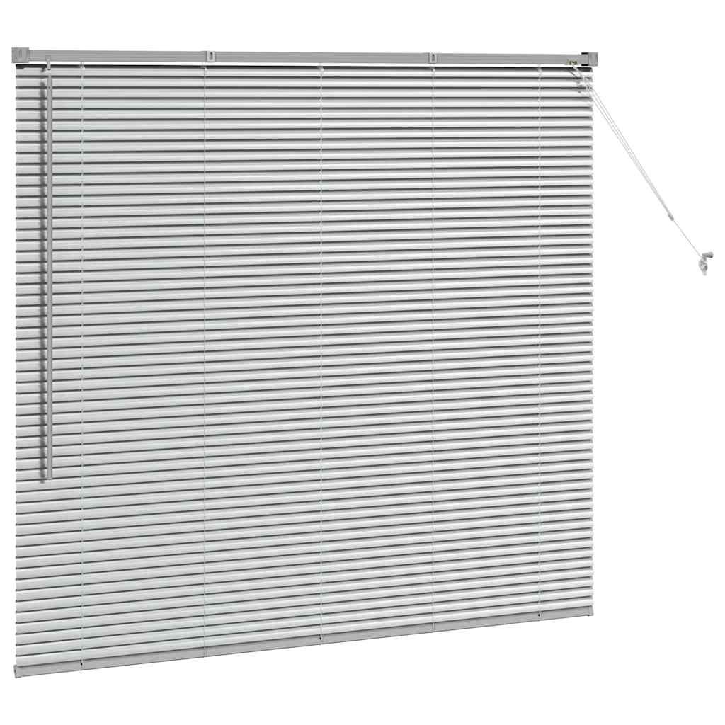 vidaXL Venetian Blinds Height Adjustable Silver 130 x 140 cm Aluminium