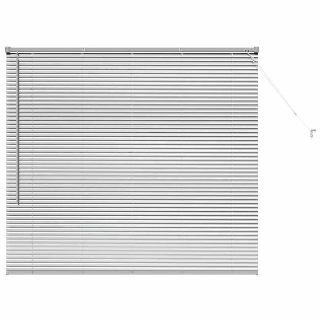 vidaXL Venetian Blinds Height Adjustable Silver 130 x 140 cm Aluminium