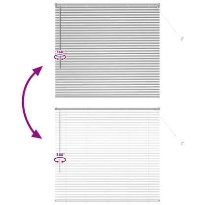 vidaXL Venetian Blinds Height Adjustable Silver 130 x 140 cm Aluminium