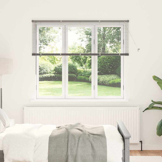 vidaXL Venetian Blinds Height Adjustable Silver 130 x 155 cm Aluminium