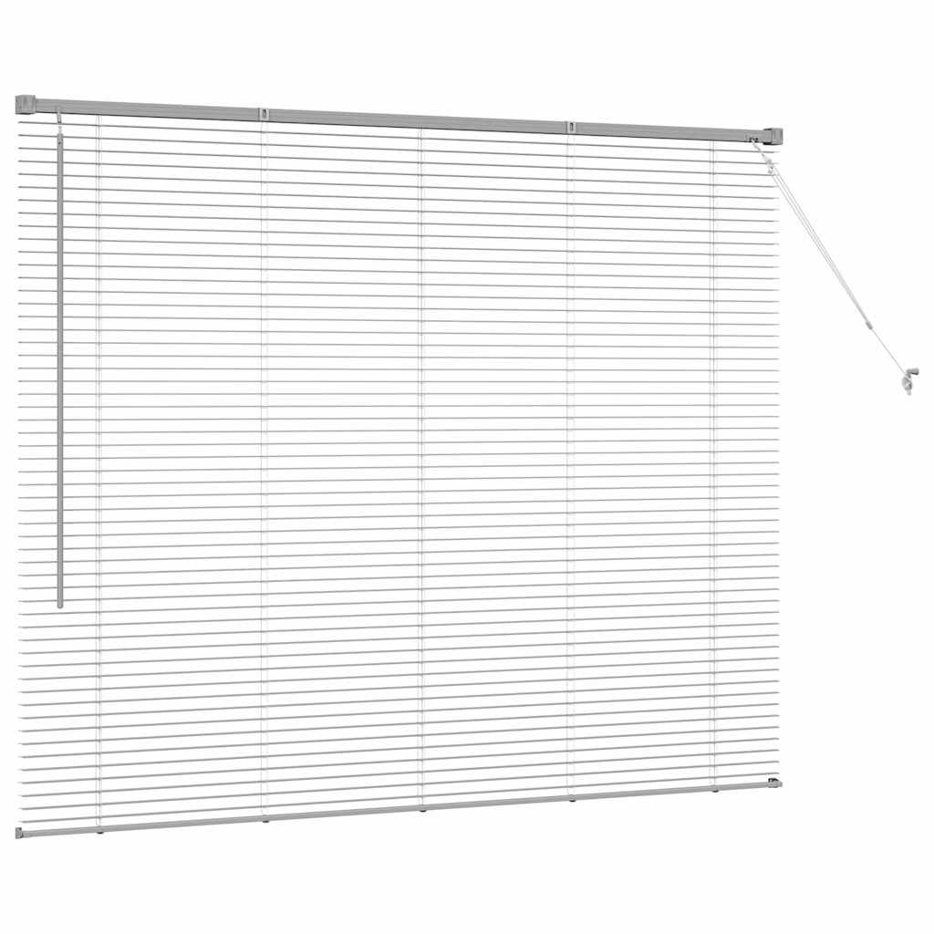 vidaXL Venetian Blinds Height Adjustable Silver 130 x 155 cm Aluminium