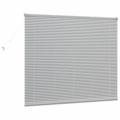 vidaXL Venetian Blinds Height Adjustable Silver 130 x 155 cm Aluminium