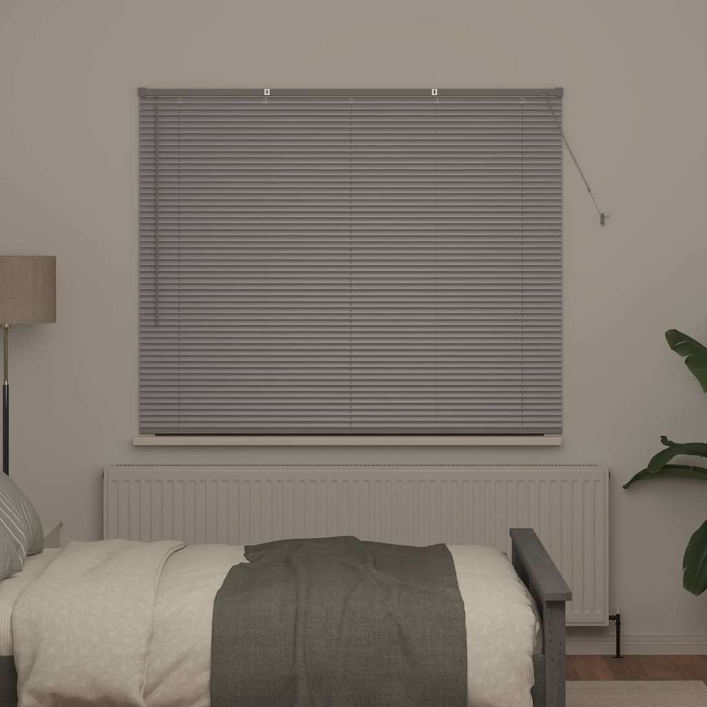 vidaXL Venetian Blinds Height Adjustable Silver 130 x 160 cm Aluminium