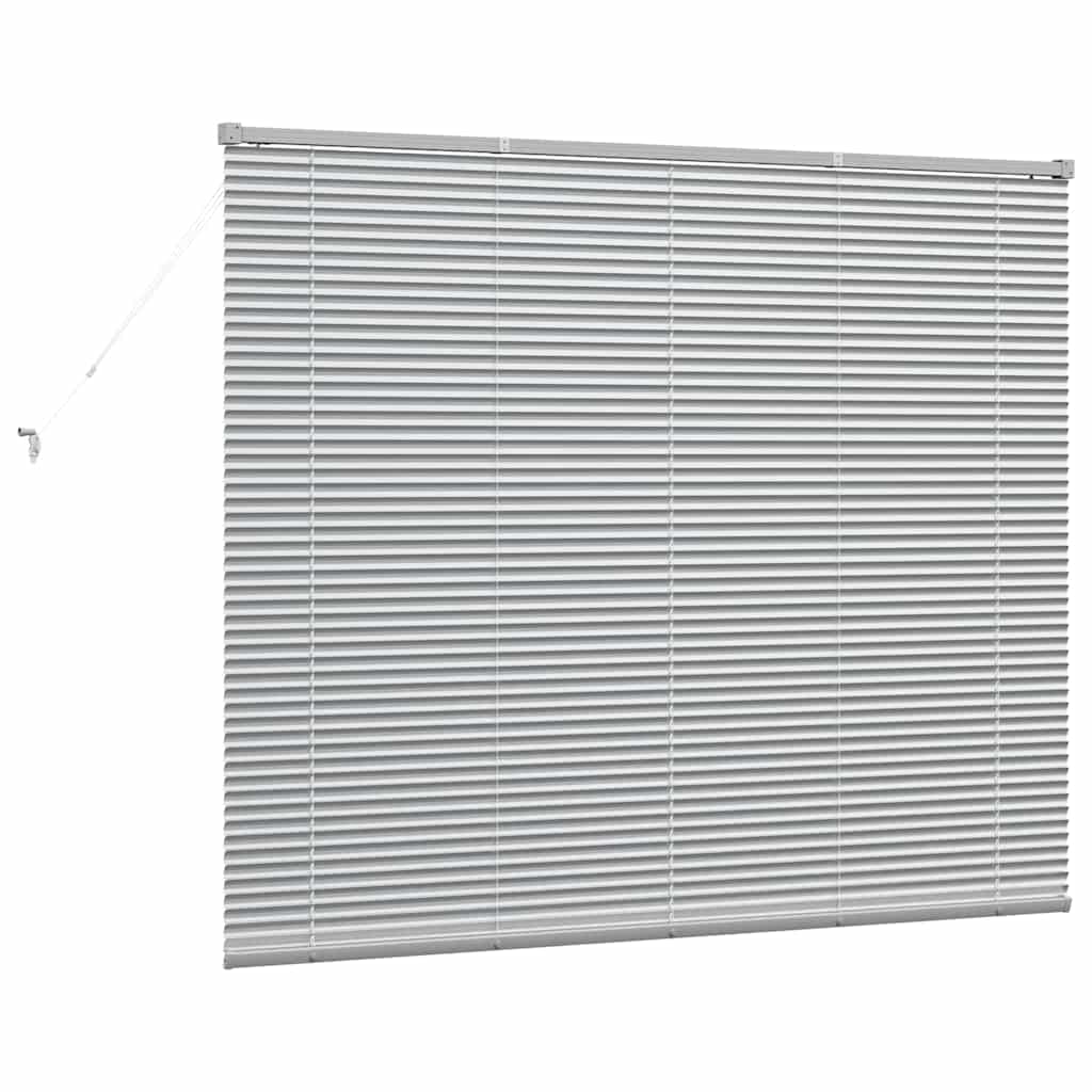 vidaXL Venetian Blinds Height Adjustable Silver 130 x 160 cm Aluminium