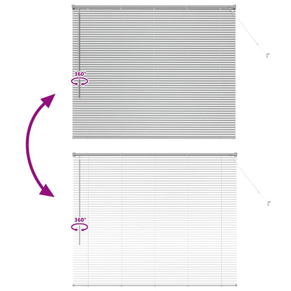 vidaXL Venetian Blinds Height Adjustable Silver 130 x 160 cm Aluminium