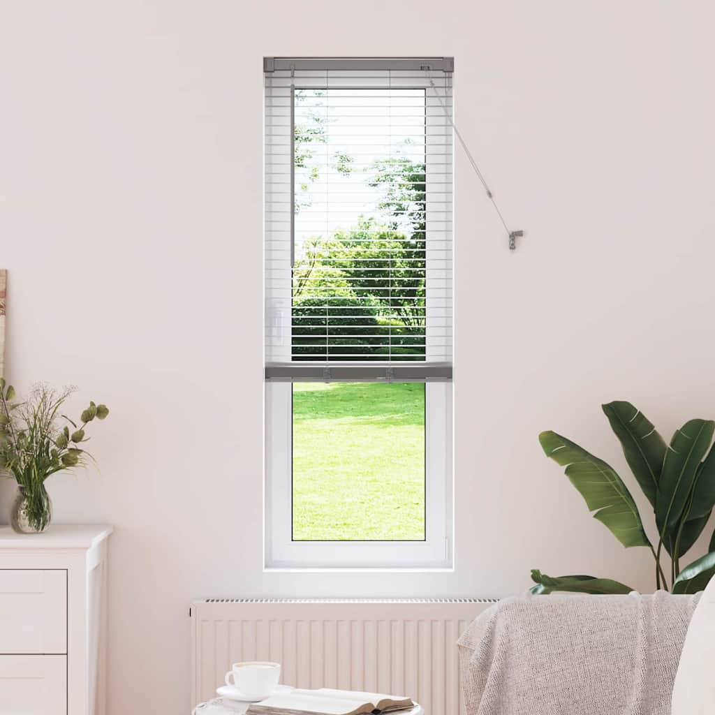 vidaXL Venetian Blinds Height Adjustable Silver 175 x 45 cm Aluminium