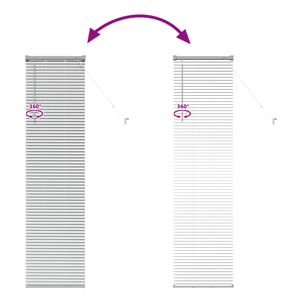 vidaXL Venetian Blinds Height Adjustable Silver 175 x 50 cm Aluminium