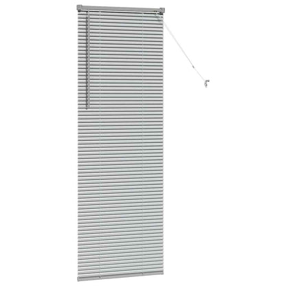 vidaXL Venetian Blinds Height Adjustable Silver 175 x 55 cm Aluminium