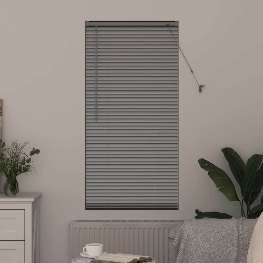 vidaXL Venetian Blinds Height Adjustable Silver 175 x 60 cm Aluminium