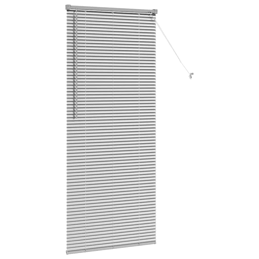 vidaXL Venetian Blinds Height Adjustable Silver 175 x 75 cm Aluminium