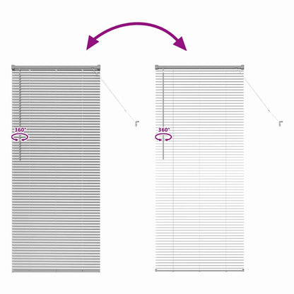 vidaXL Venetian Blinds Height Adjustable Silver 175 x 75 cm Aluminium