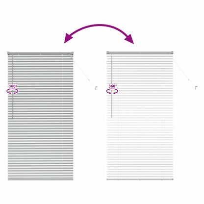 vidaXL Venetian Blinds Height Adjustable Silver 175 x 85 cm Aluminium