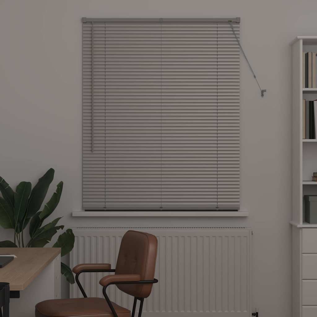 vidaXL Venetian Blinds Height Adjustable Silver 175 x 100 cm Aluminium