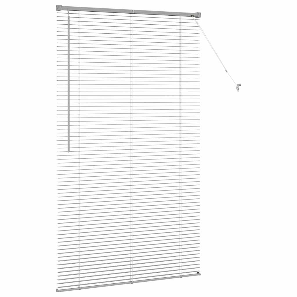 vidaXL Venetian Blinds Height Adjustable Silver 175 x 105 cm Aluminium