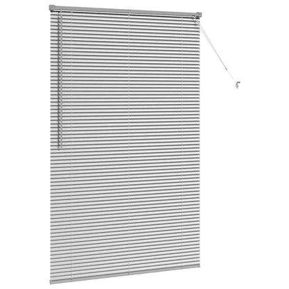 vidaXL Venetian Blinds Height Adjustable Silver 175 x 110 cm Aluminium