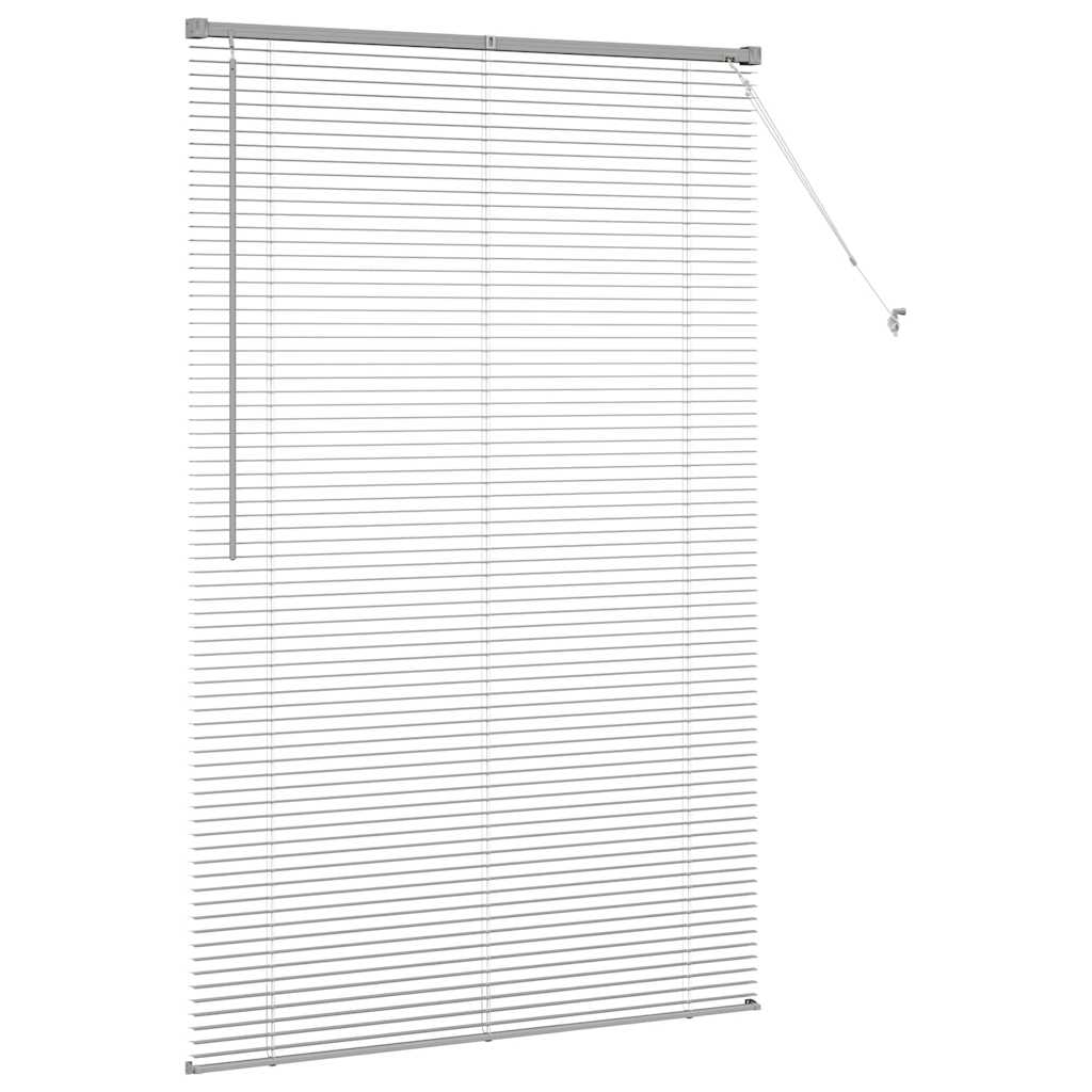 vidaXL Venetian Blinds Height Adjustable Silver 175 x 110 cm Aluminium