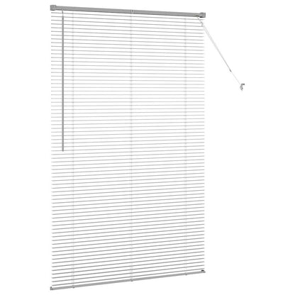 vidaXL Venetian Blinds Height Adjustable Silver 175 x 115 cm Aluminium