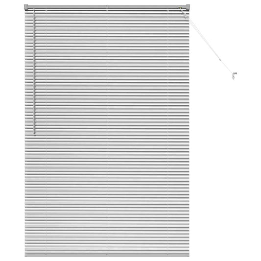 vidaXL Venetian Blinds Height Adjustable Silver 175 x 115 cm Aluminium