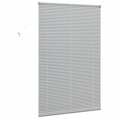 vidaXL Venetian Blinds Height Adjustable Silver 175 x 120 cm Aluminium