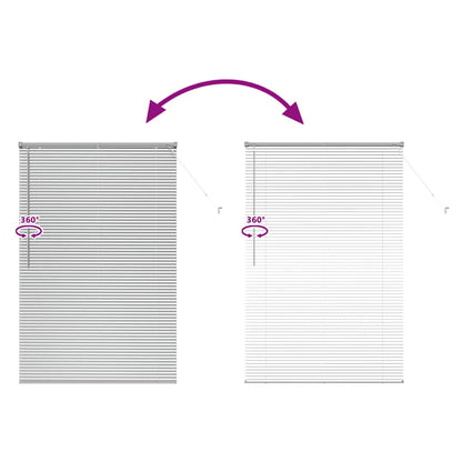 vidaXL Venetian Blinds Height Adjustable Silver 175 x 120 cm Aluminium