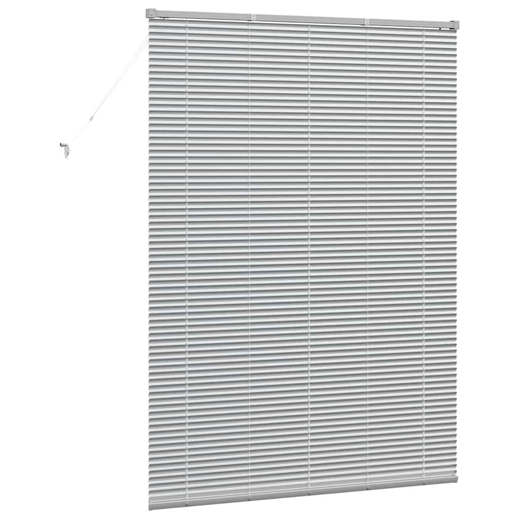 vidaXL Venetian Blinds Height Adjustable Silver 175 x 125 cm Aluminium
