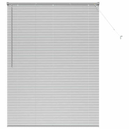 vidaXL Venetian Blinds Height Adjustable Silver 175 x 125 cm Aluminium