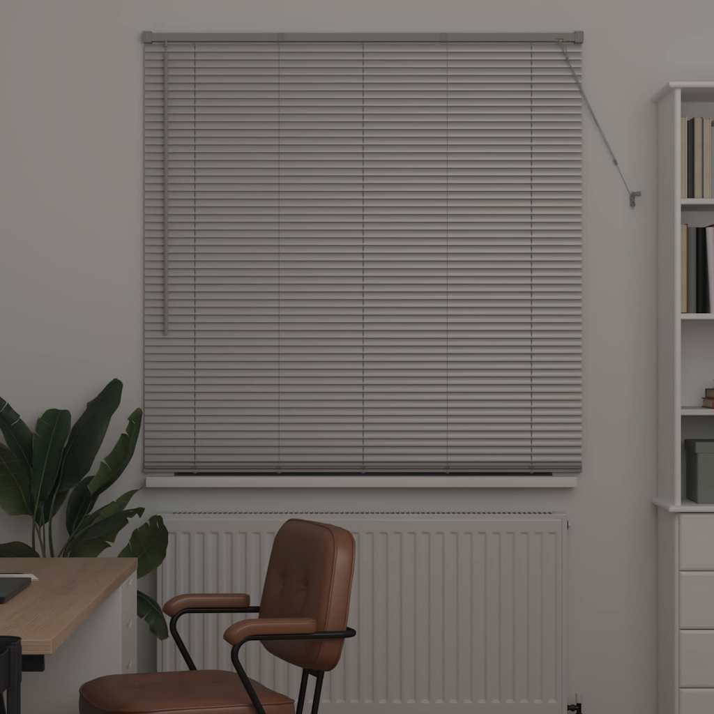 vidaXL Venetian Blinds Height Adjustable Silver 175 x 130 cm Aluminium