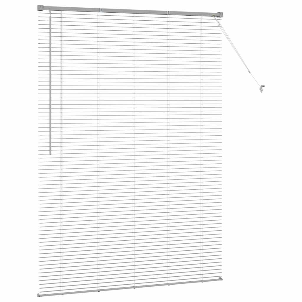 vidaXL Venetian Blinds Height Adjustable Silver 175 x 130 cm Aluminium