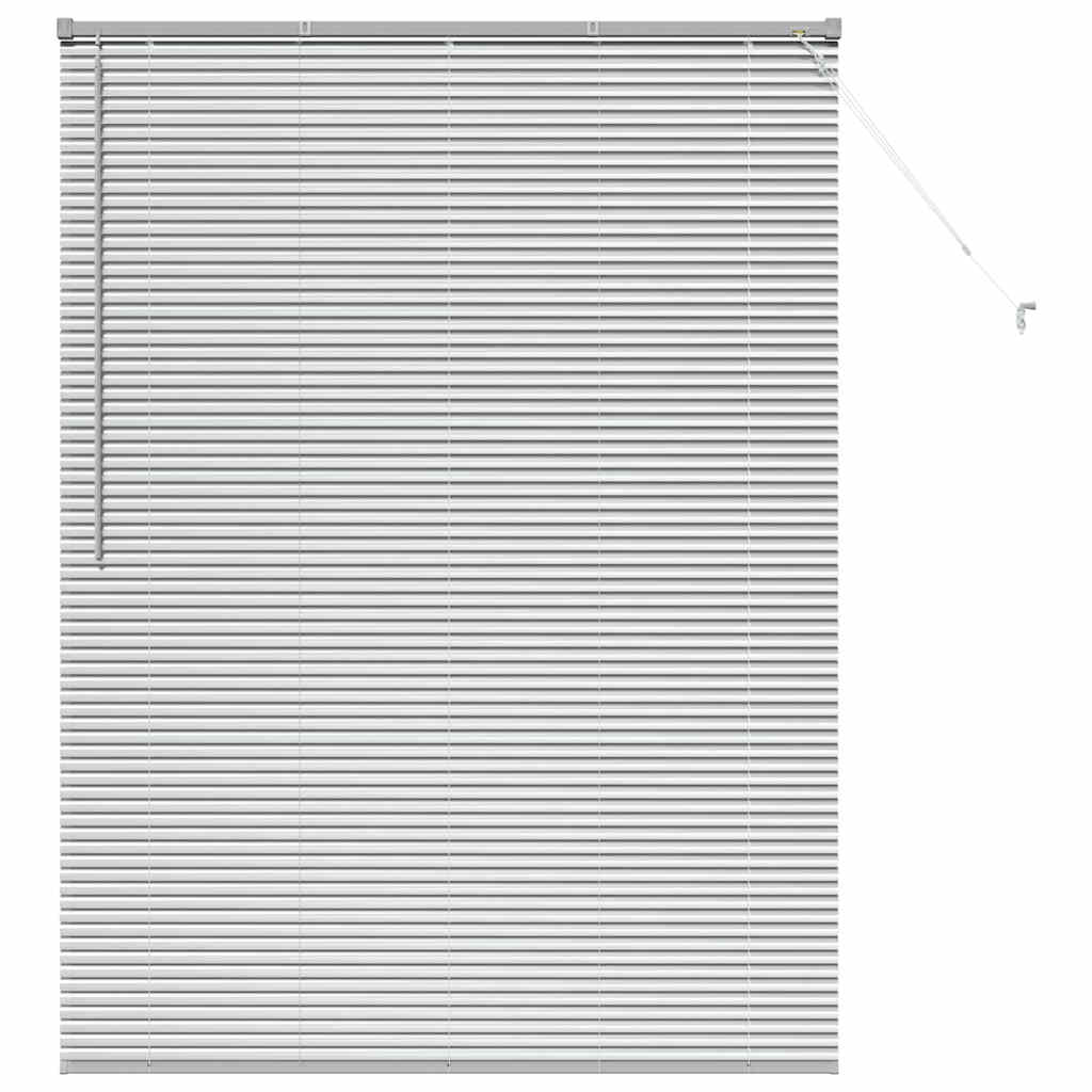 vidaXL Venetian Blinds Height Adjustable Silver 175 x 130 cm Aluminium