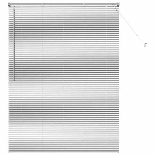 vidaXL Venetian Blinds Height Adjustable Silver 175 x 130 cm Aluminium