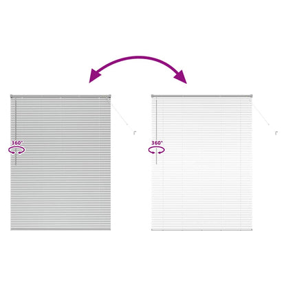 vidaXL Venetian Blinds Height Adjustable Silver 175 x 130 cm Aluminium